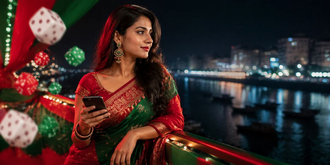 কক্সবাজারে শাড়ি পরা নারী মোবাইলে bg77 ডাইস গেম খেলছেন